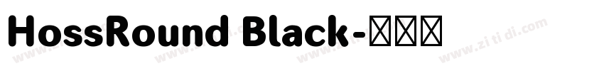 HossRound Black字体转换